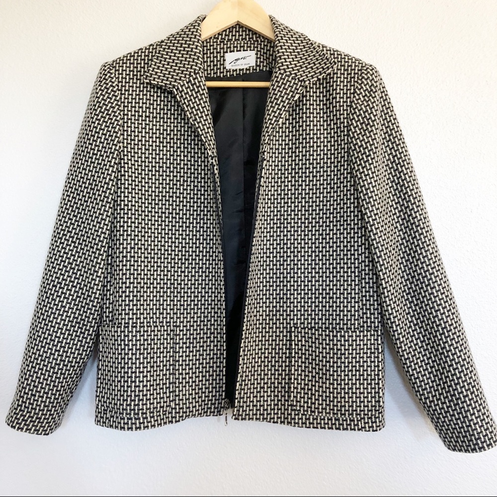 GW Division of Graff Patterned Blazer Jacket Large